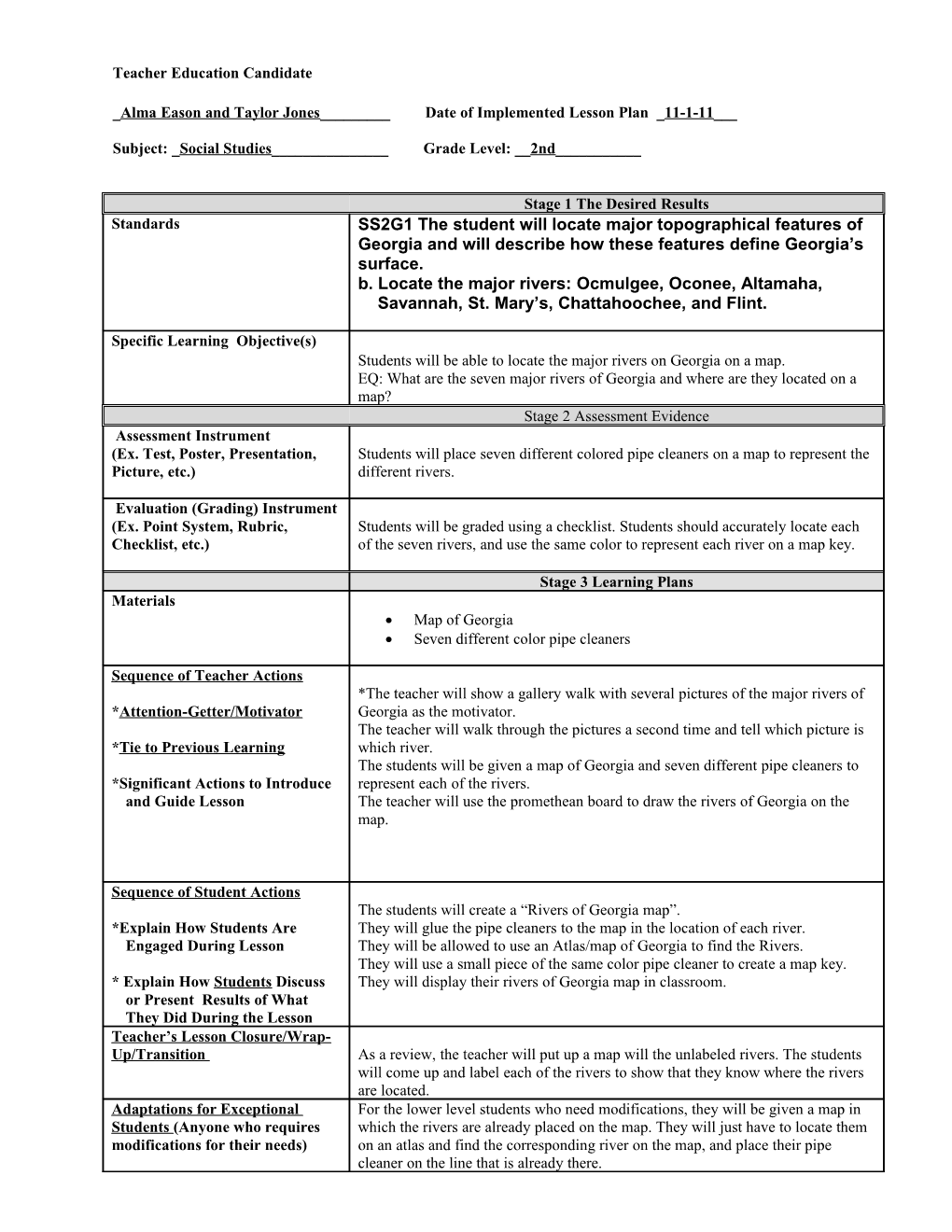 Lesson Planning Template s9