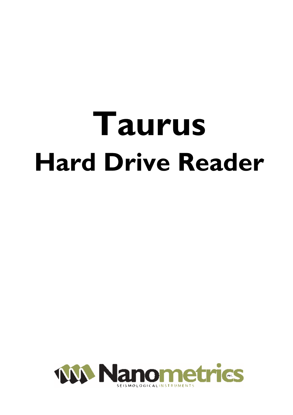 Taurus Hard Drive Reader Instruction Sheet