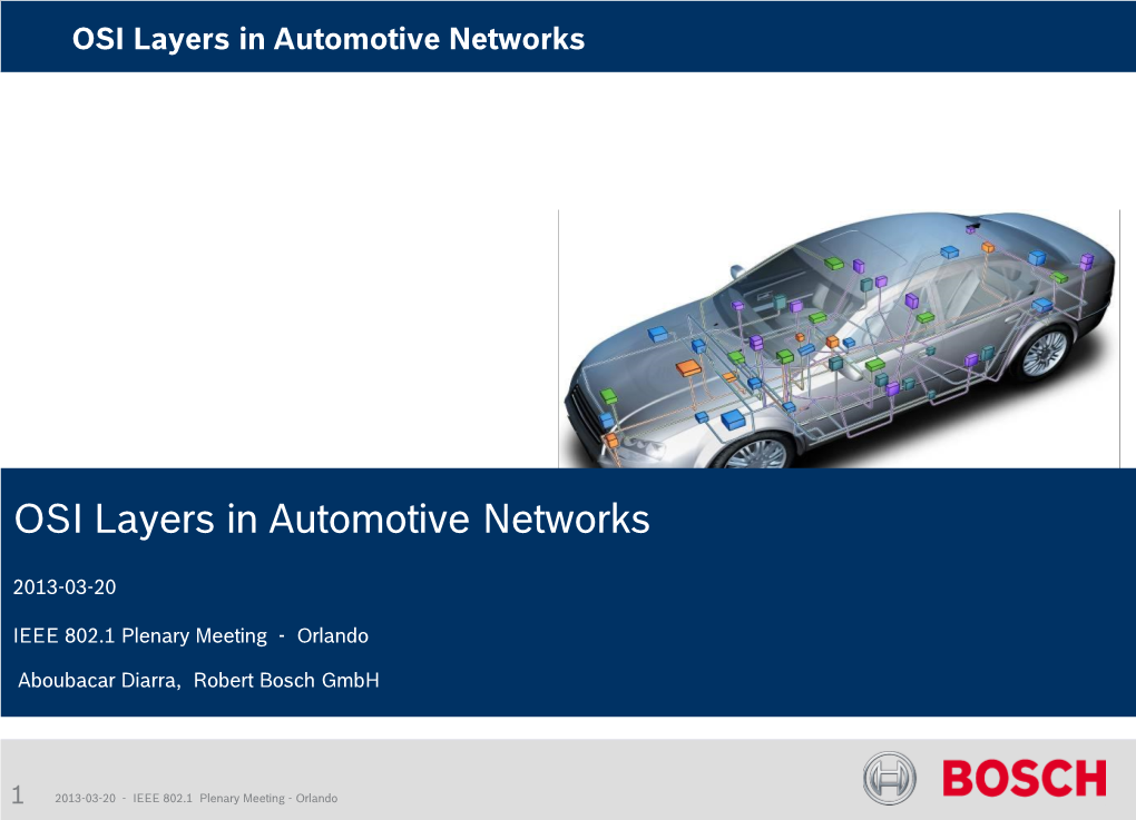 OSI Layers in Automotive Networks