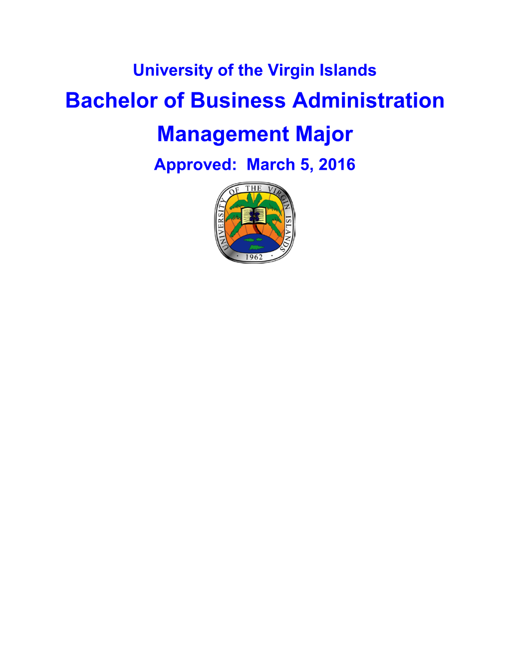 Bachelor of Business Administration Degree Program in Management
