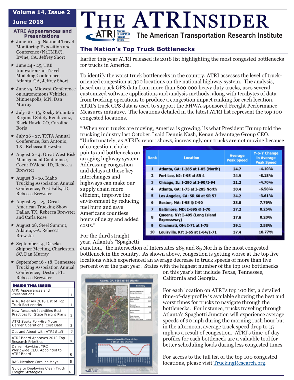 The Nation's Top Truck Bottlenecks