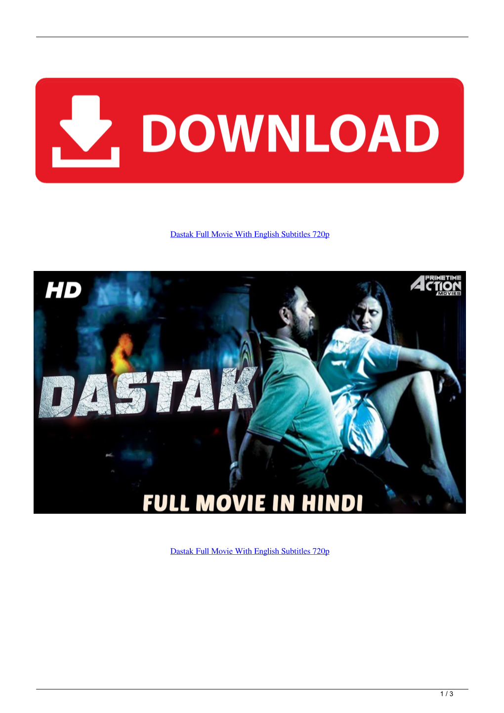 Dastak Full Movie with English Subtitles 720P