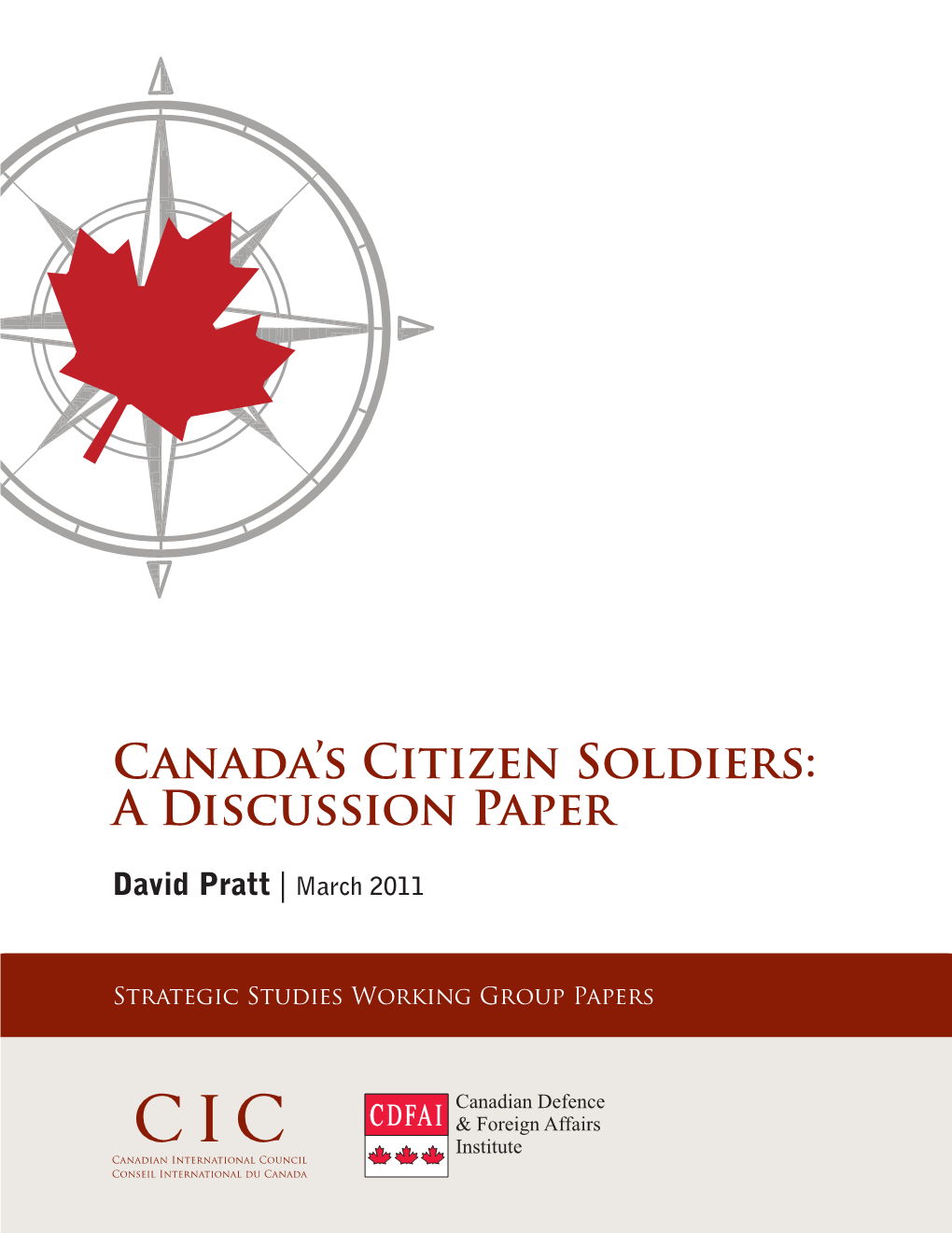 Canada's Citizen Soldiers: a Discussion Paper