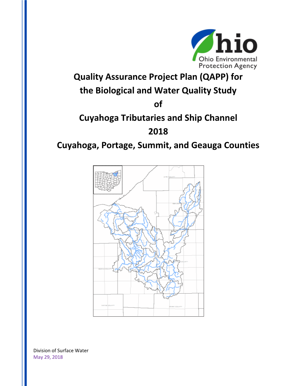 Cuyahoga River Tributaries and Ship Channel, 2018