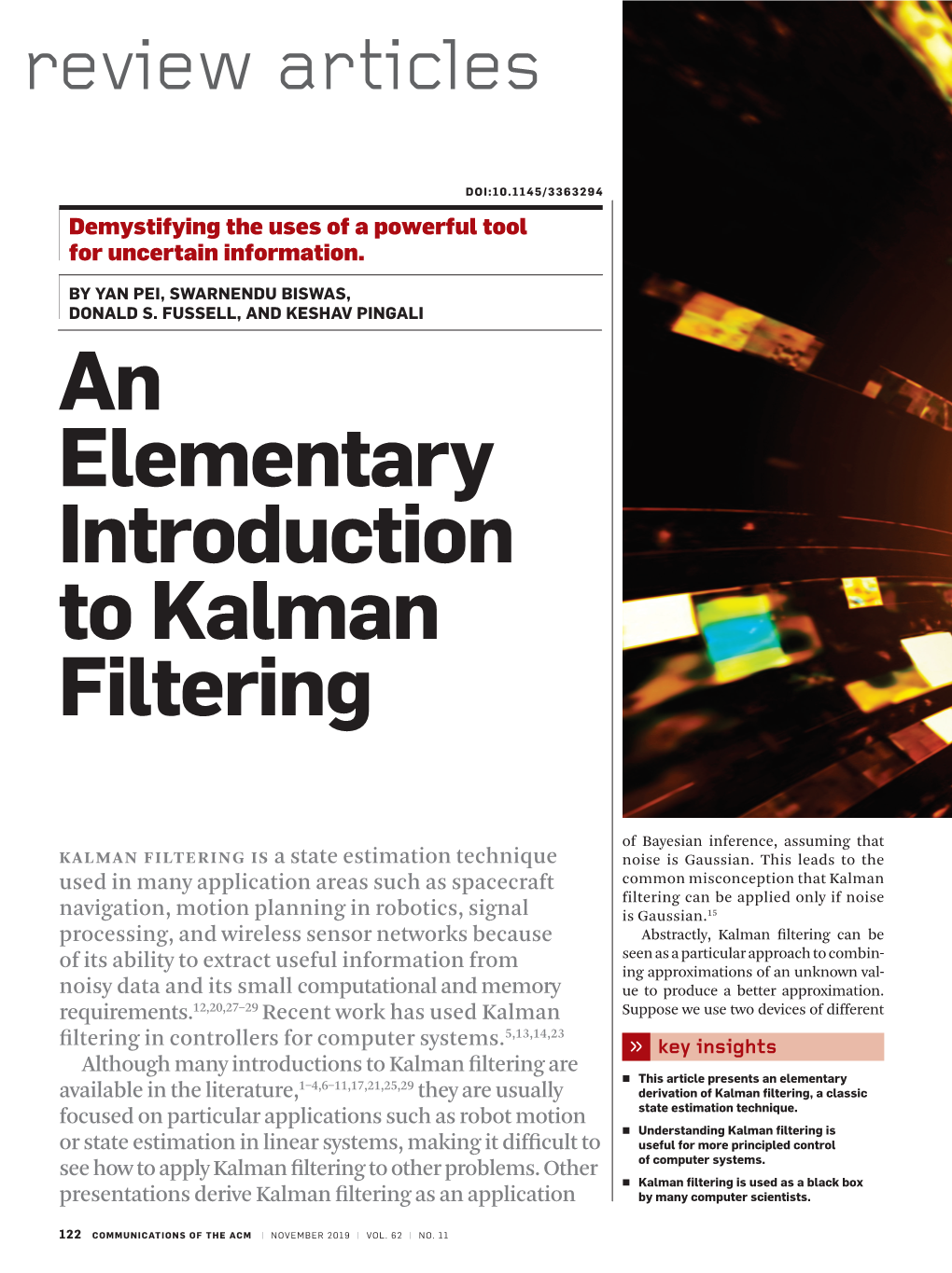 An Elementary Introduction to Kalman Filtering