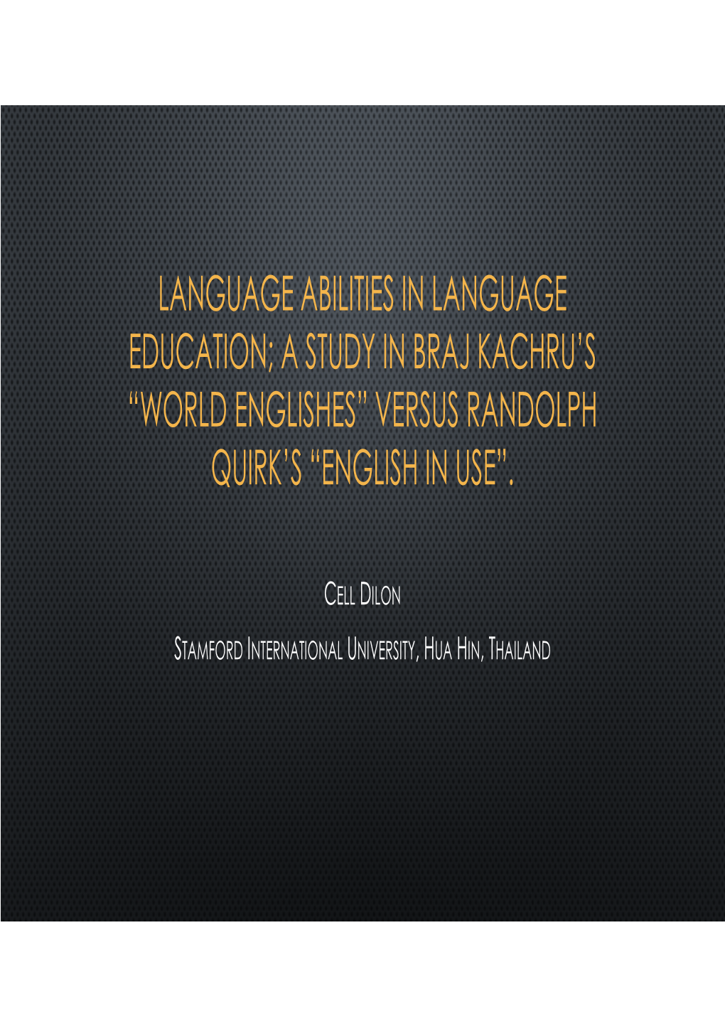 Dilon Language Abili