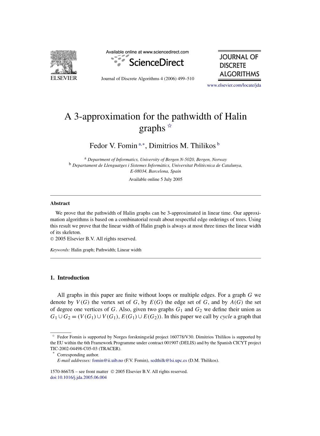 A 3-Approximation for the Pathwidth of Halin Graphs ✩