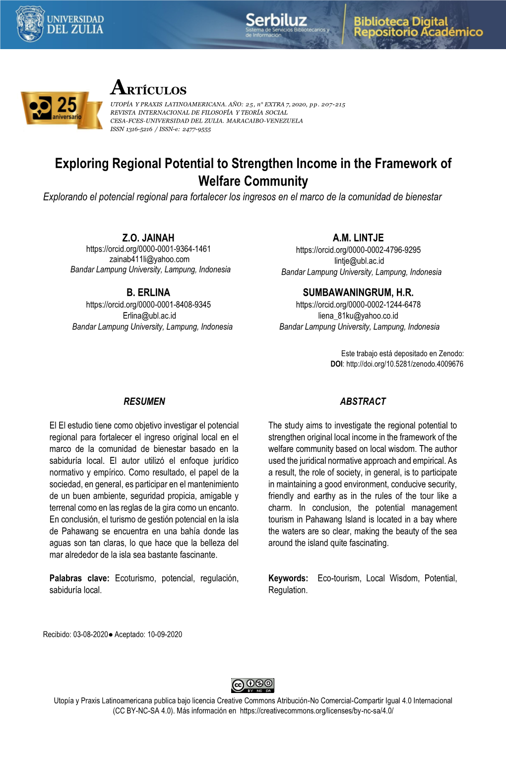 Exploring Regional Potential to Strengthen Income in The