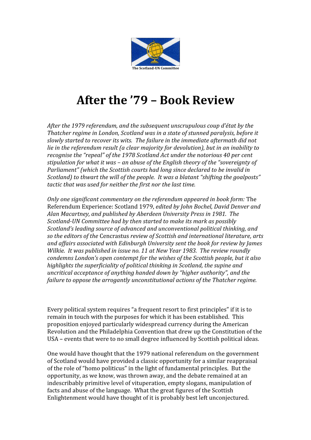 After the '79 – Book Review