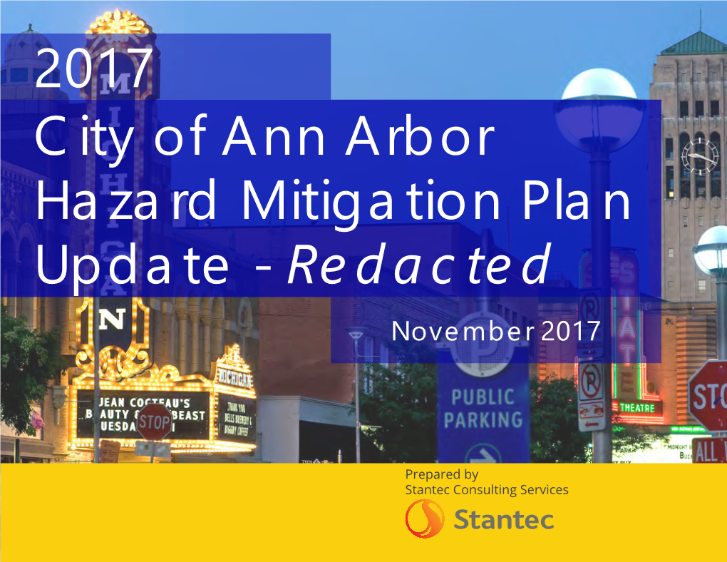 City of Ann Arbor Hazard Mitigation Plan Update - Redacted November 2017