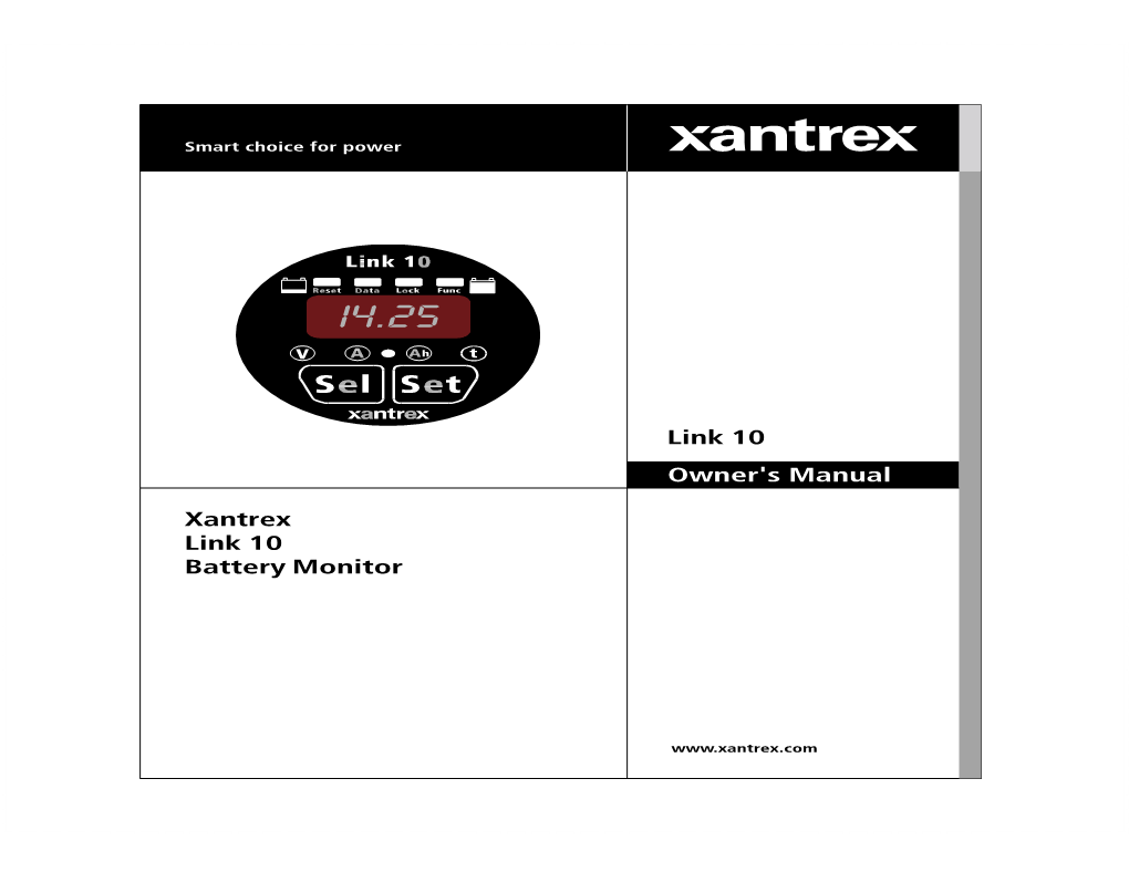 Owner's Manual Link 10 Xantrex Link 10 Battery Monitor