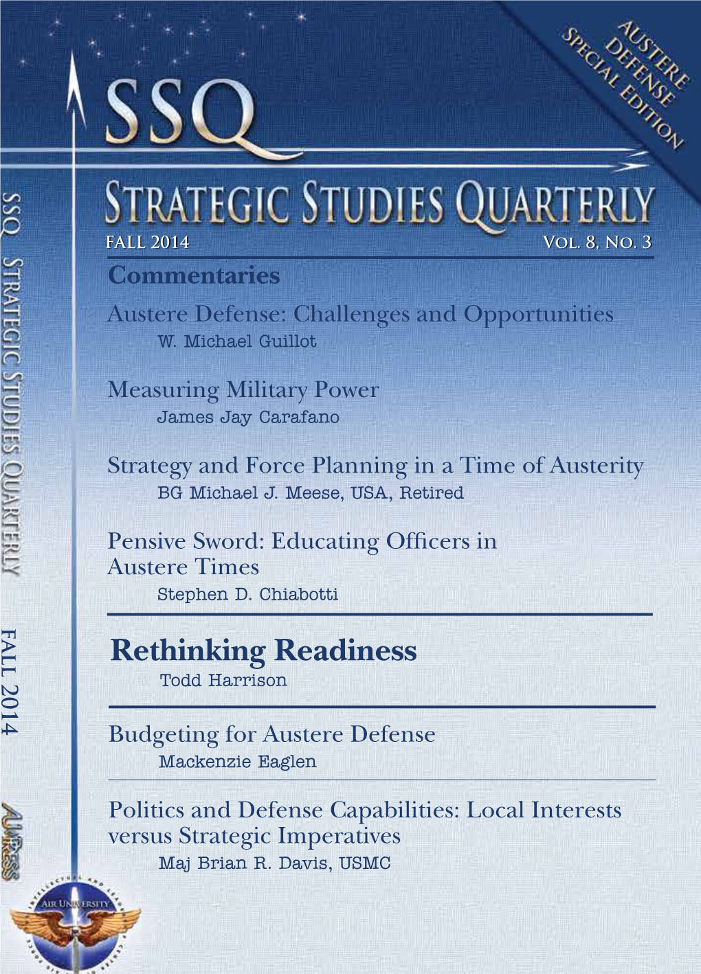 Strategic Studies Quarterly Vol 8, No 3, Fall 2014