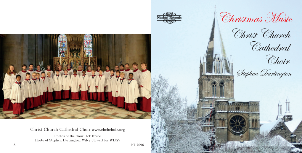 Christmas Music Christ Church Cathedral Choir Stephen Darlington