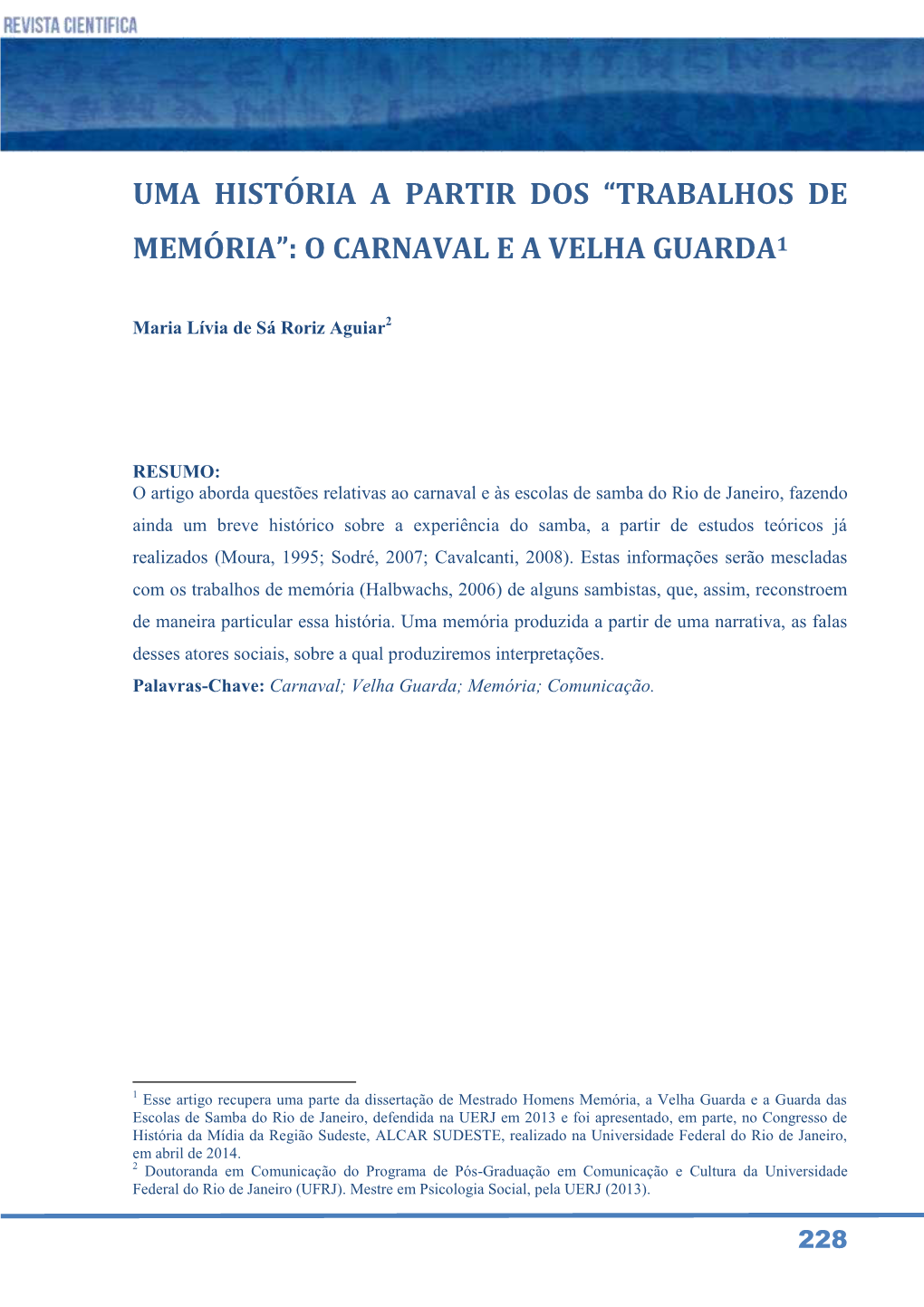 O Carnaval E a Velha Guarda1