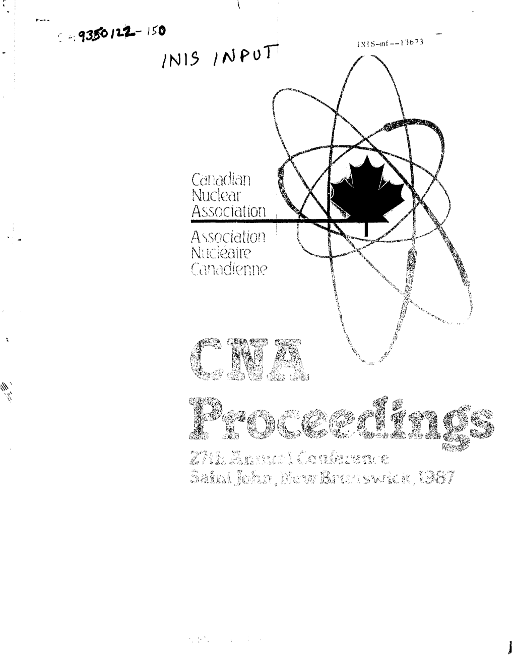 Canadian Nuclear Association Association Nuclealre Canadienne