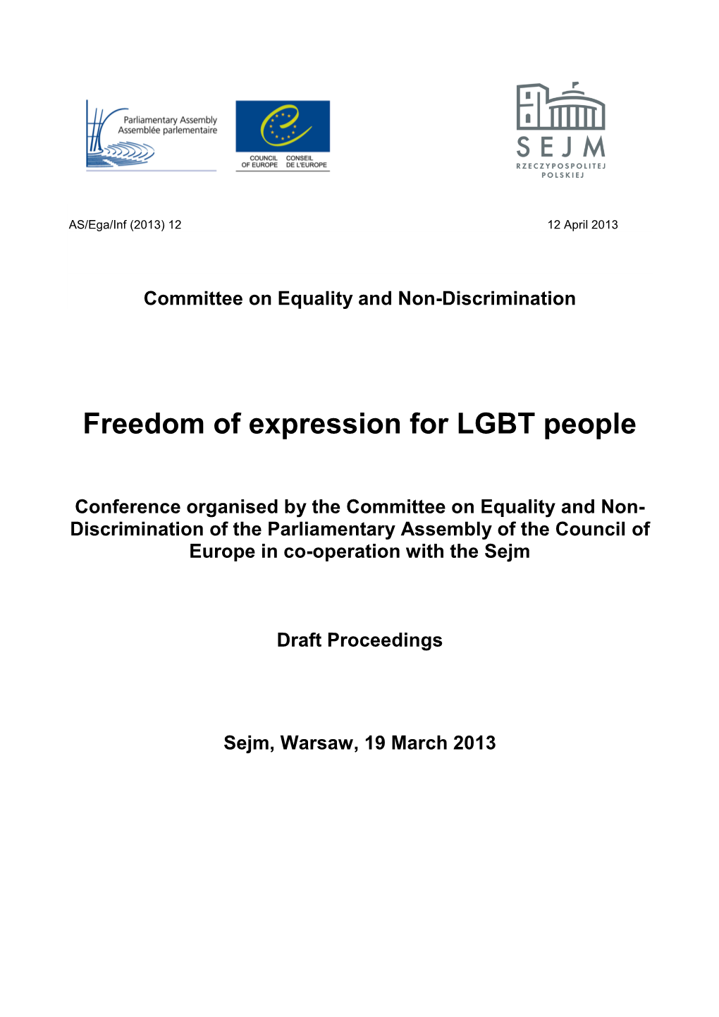 Freedom of Expression for LGBT People