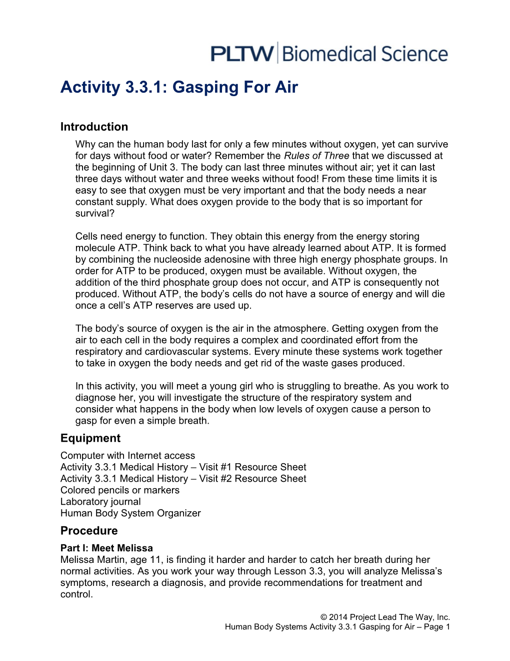 Activity 3.3.1: Gasping for Air