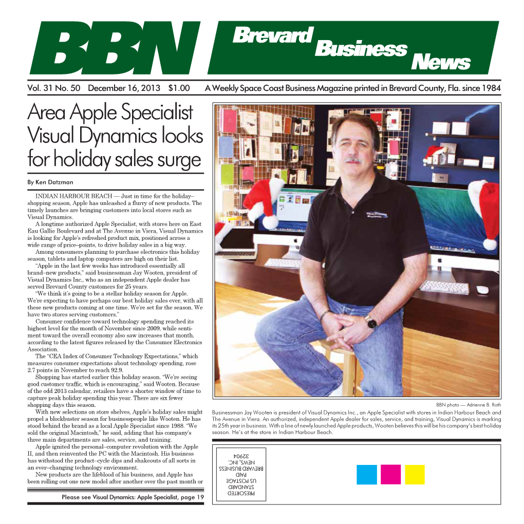 Area Apple Specialist Visual Dynamics Looks for Holiday Sales Surge