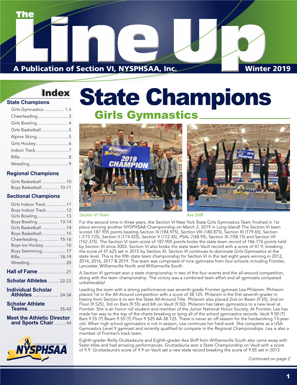 Section VI Winter 2019 Newsletter