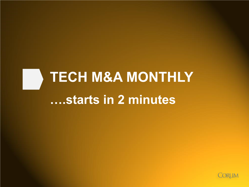 Tech M&A Monthly