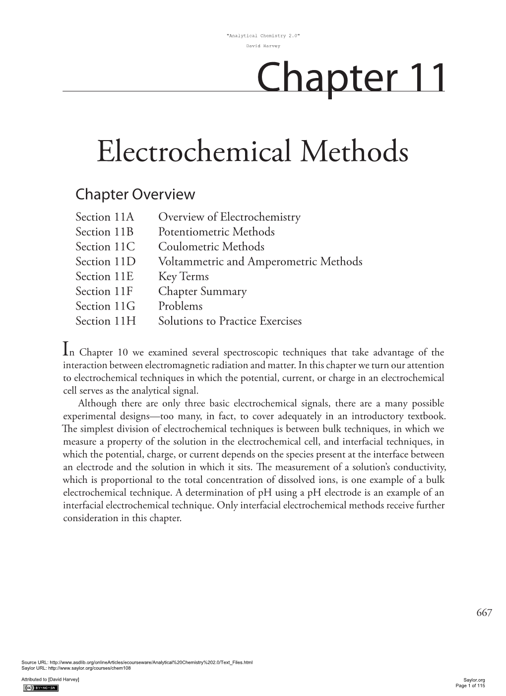 Electrochemical Methods