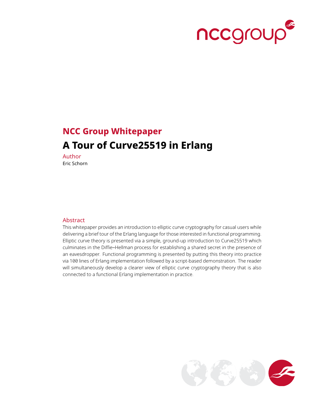 A Tour of Curve25519 in Erlang Author Eric Schorn