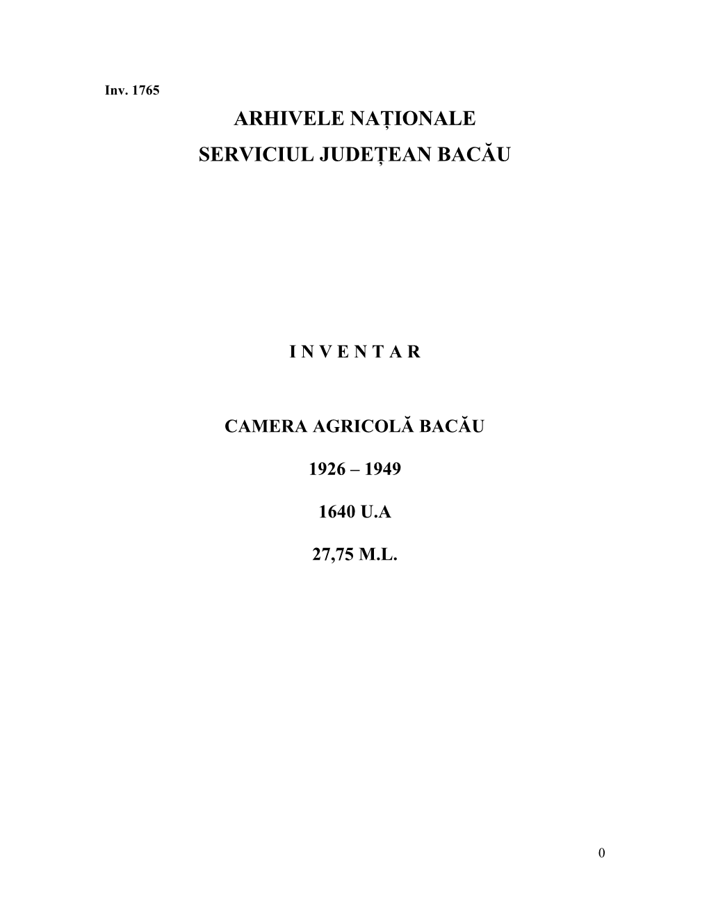 Arhivele Naţionale Serviciul Judeţean Bacău