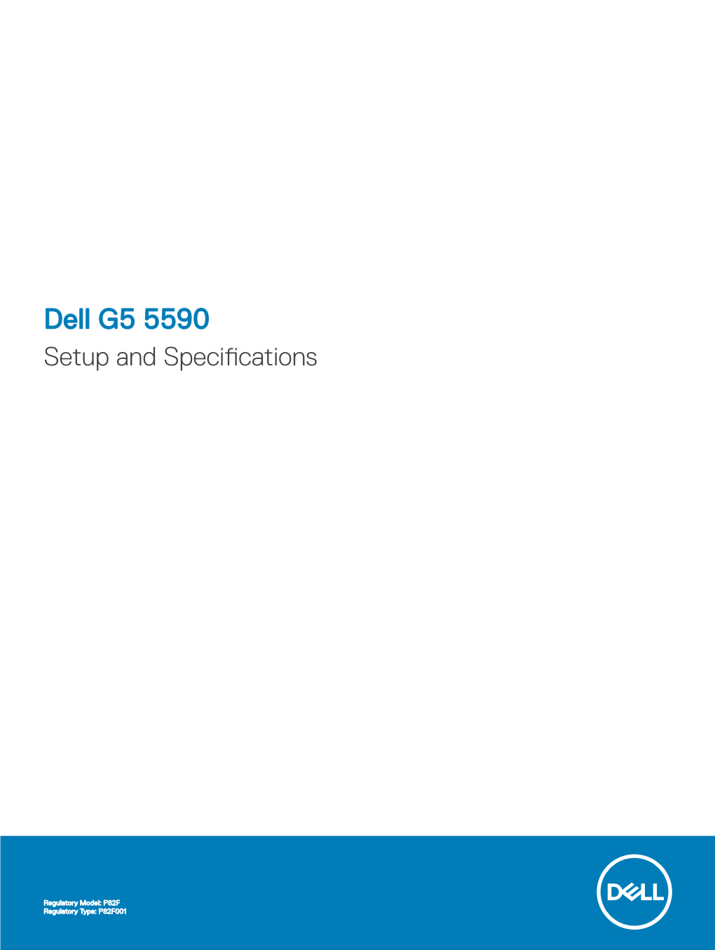 Dell G5 5590 Setup and Specifications