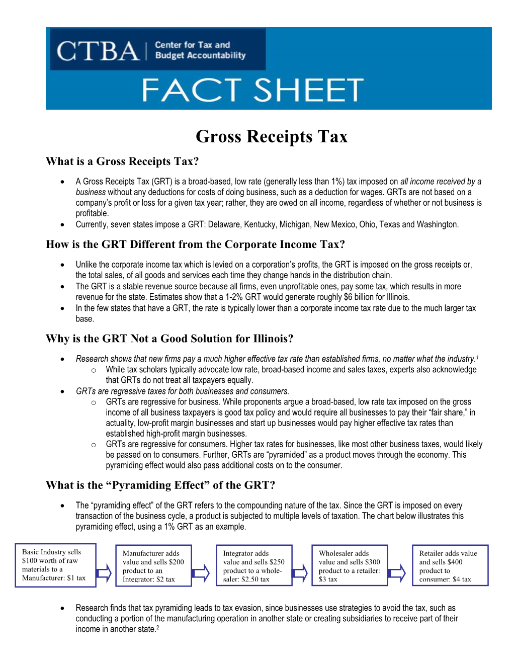 Gross Receipts Tax