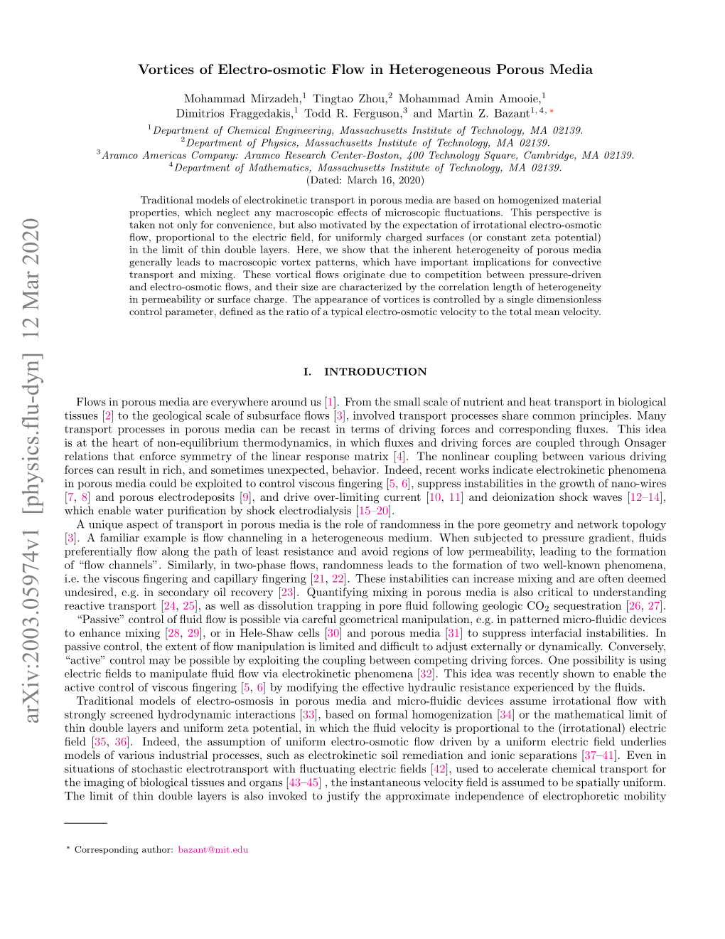 Vortices of Electro-Osmotic Flow in Heterogeneous Porous Media