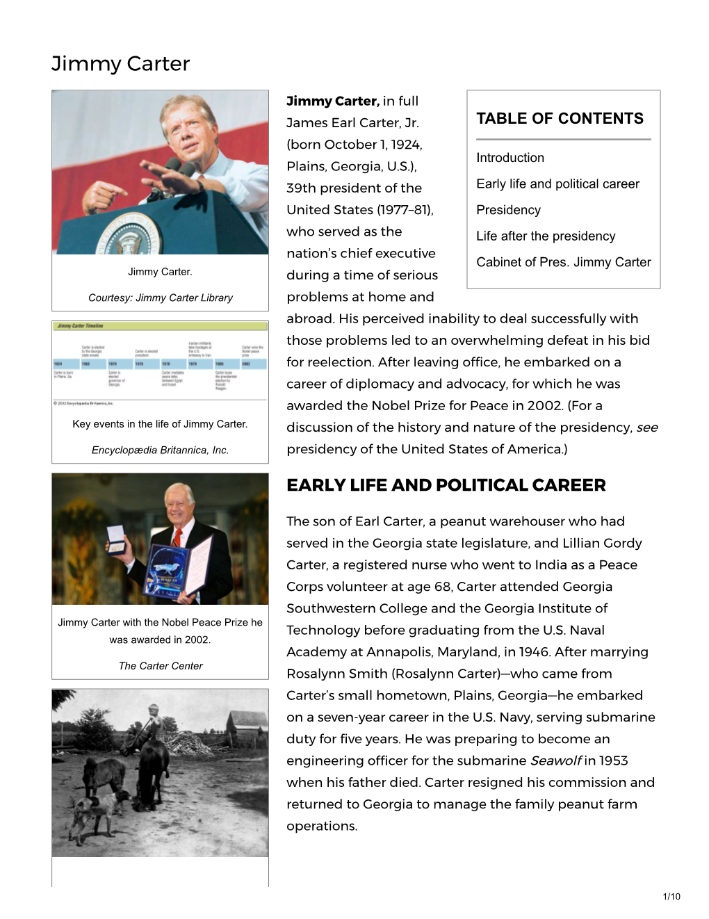 Jimmy Carter -- Britannica Online Encyclopedia