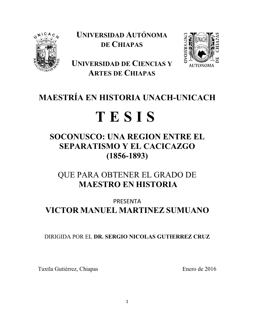 Maestría En Historia Unach-Unicach Soconusco