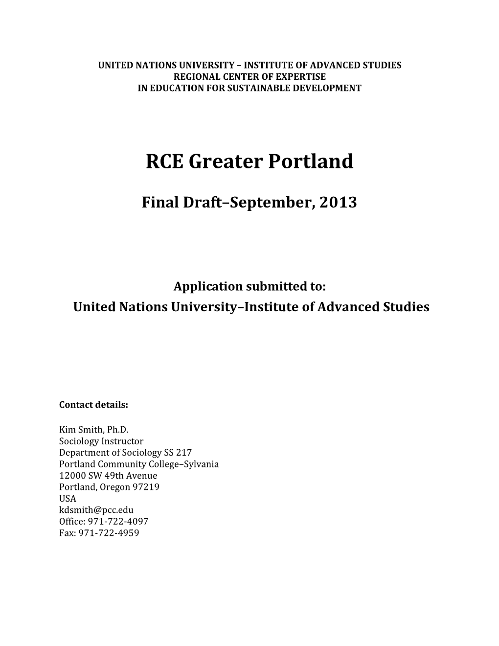 RCE Greater Portland