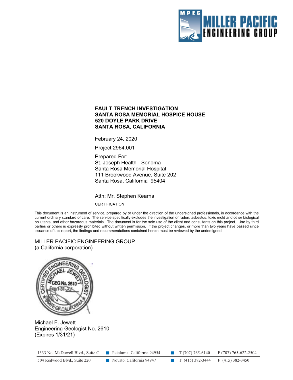 Geotech Fault Study