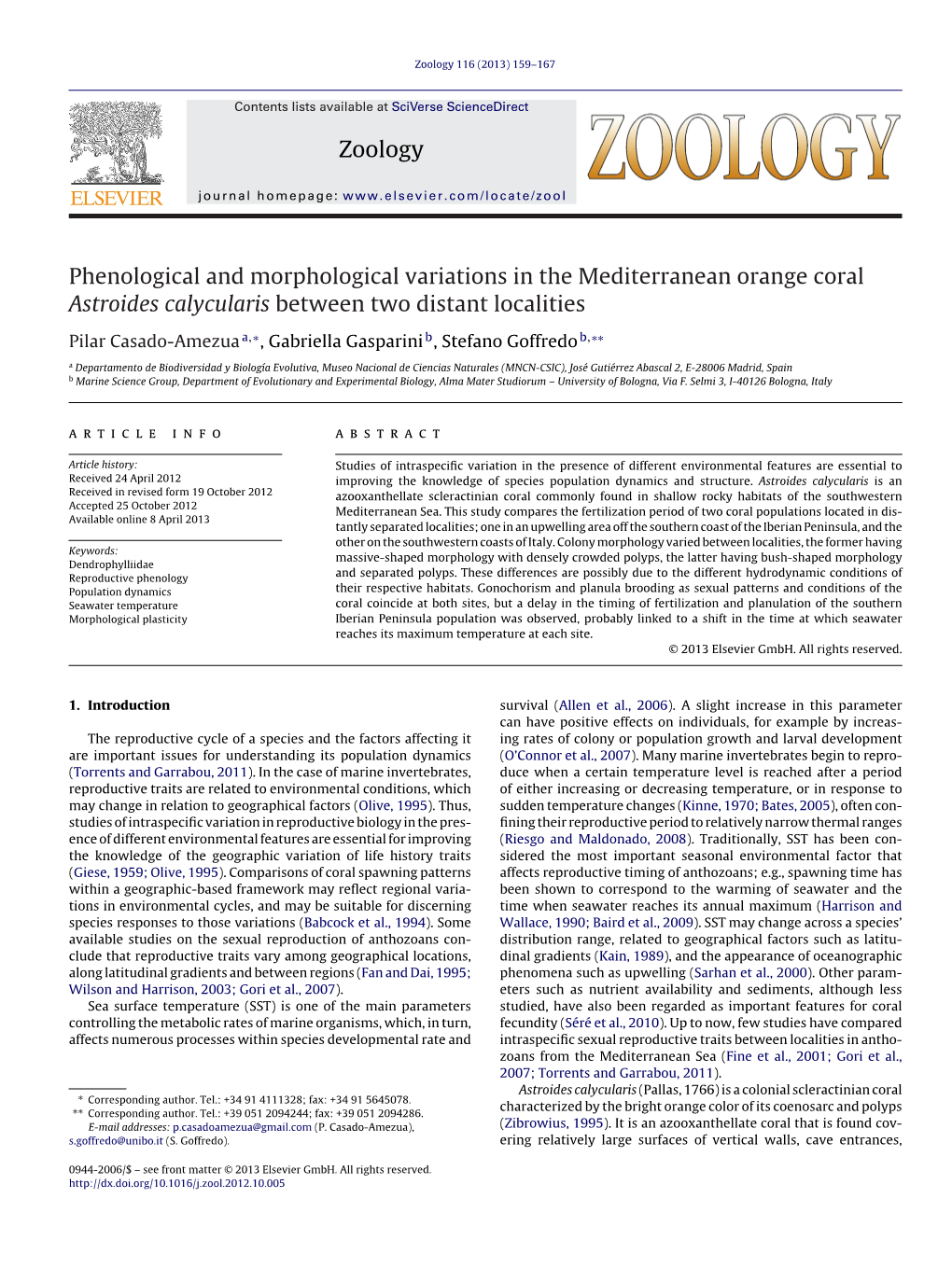 Phenological and Morphological Variations in the Mediterranean Orange Coral