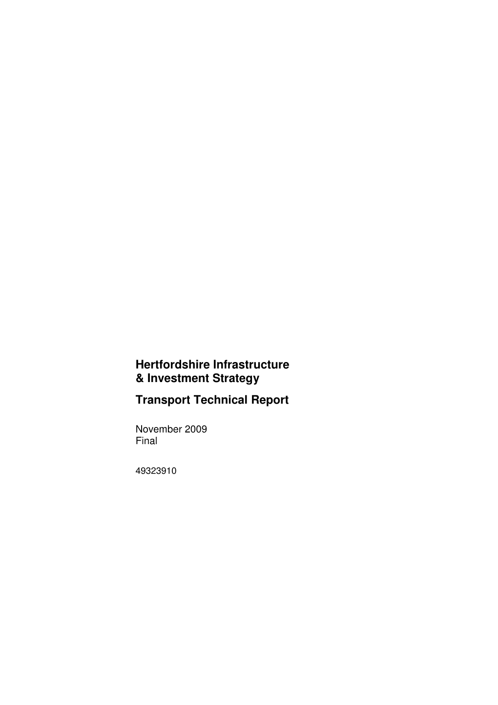 Eb24b HIIS Study 2009 Transport Technical Report
