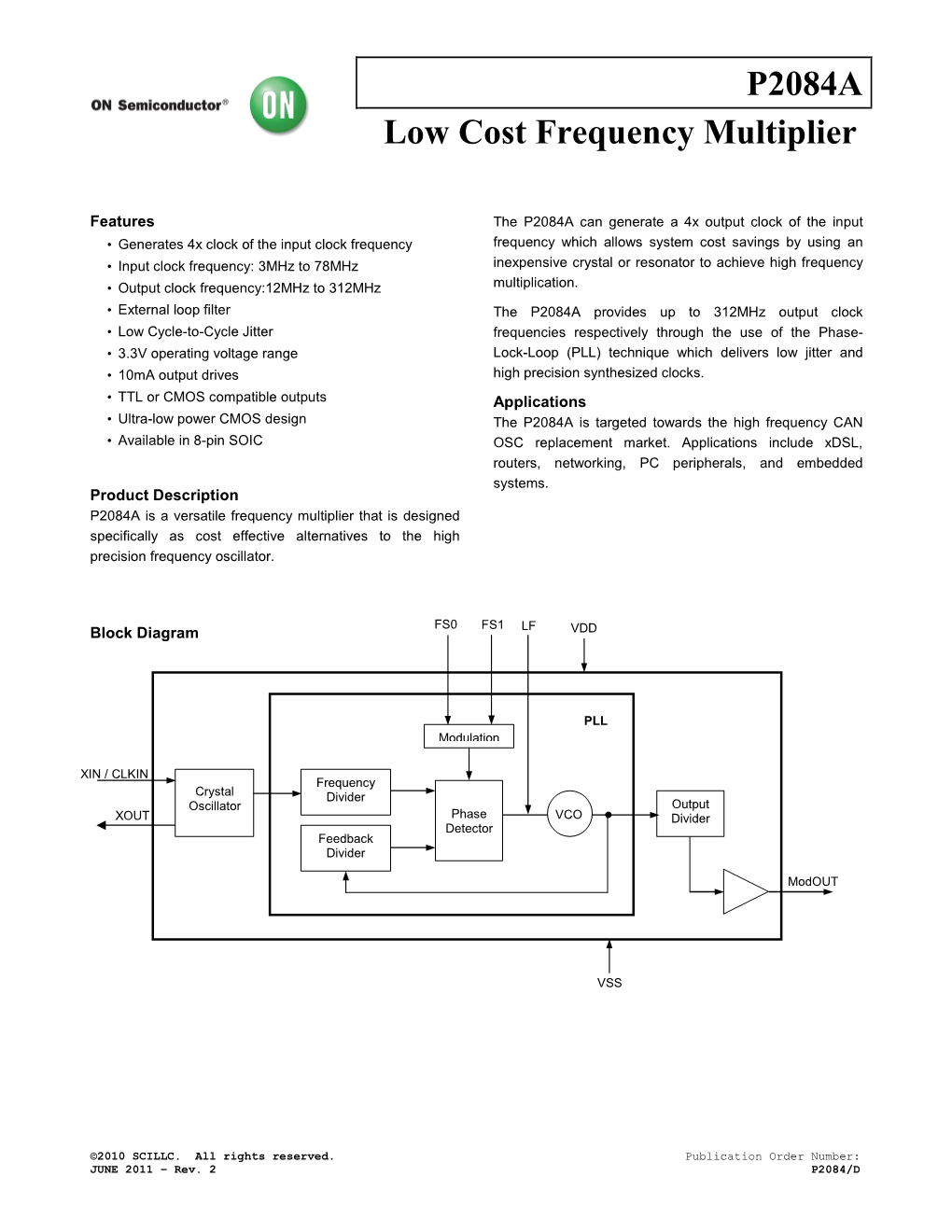 P2084A Low Cost Frequency Multiplier