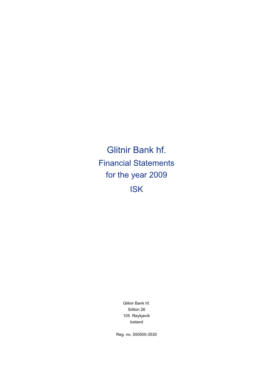 Glitnir Bank Hf