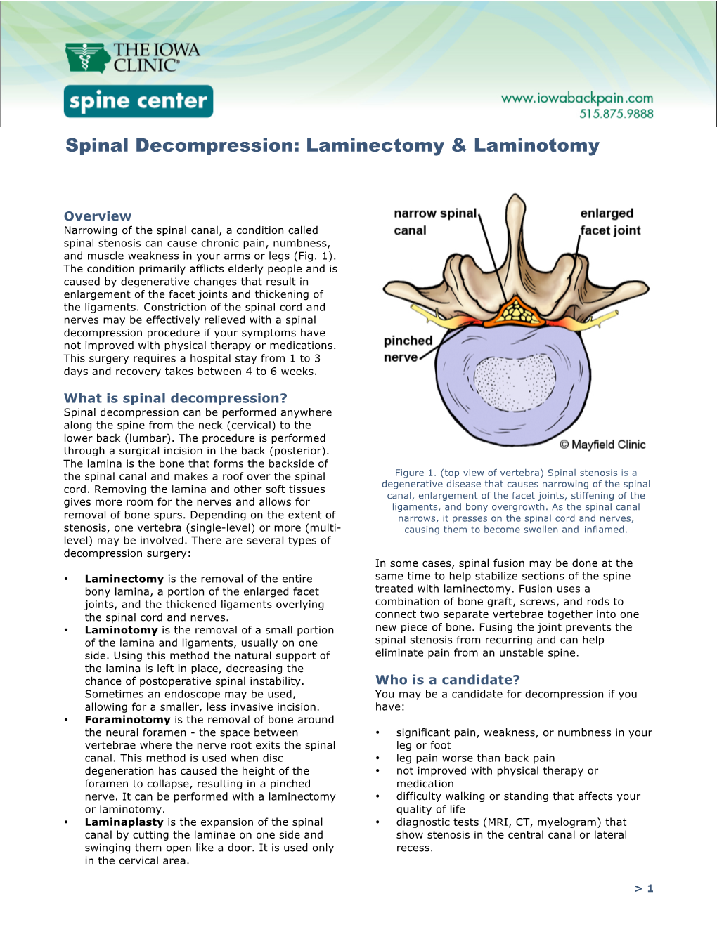 Spinal Decompression: Laminectomy & Laminotomy