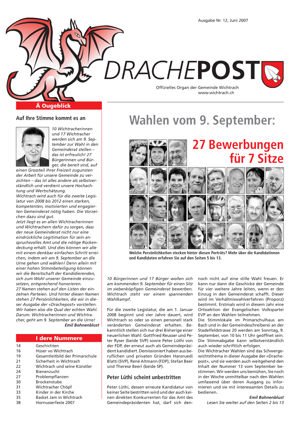 DRACHEPOST Offizielles Organ Der Gemeinde Wichtrach