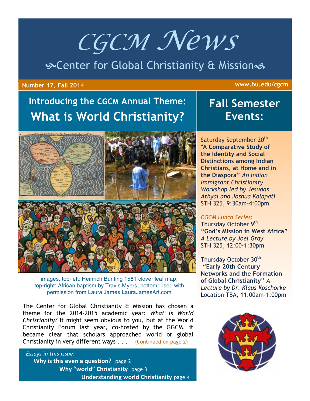 CGCM Newsletter 2014 Fall