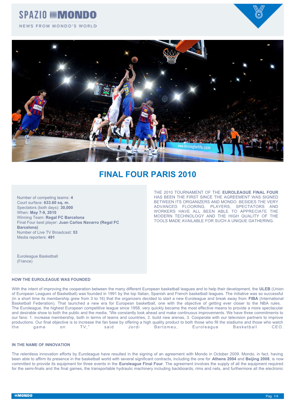 Final Four Paris 2010