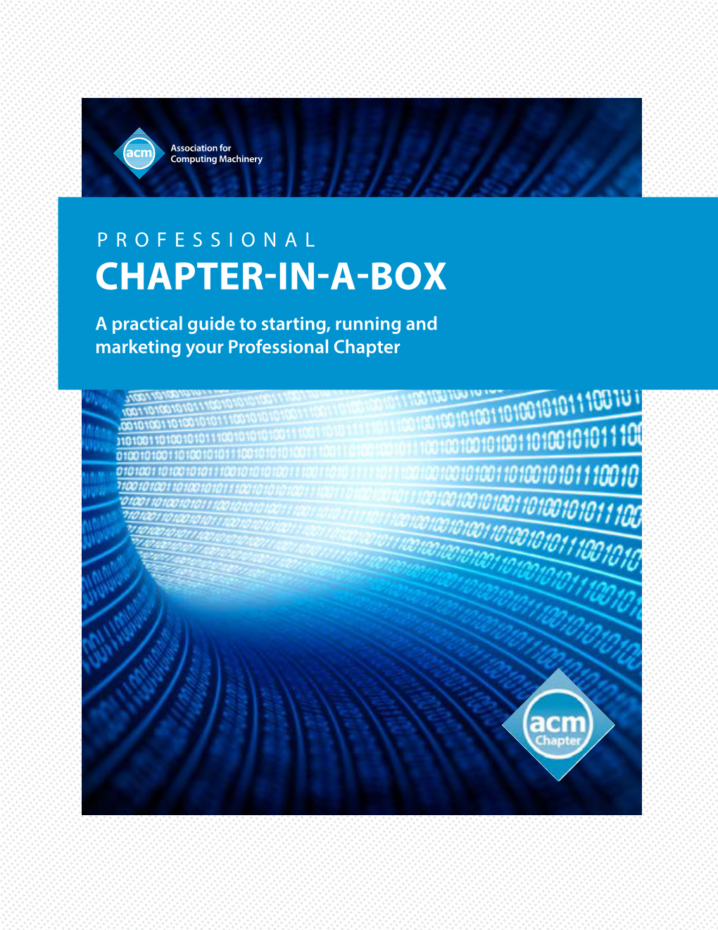 PROFESSIONAL CHAPTER-IN-A-BOX a Practical Guide to Starting, Running and Marketing Your Professional Chapter PROFESSIONAL CHAPTER-IN-A-BOX