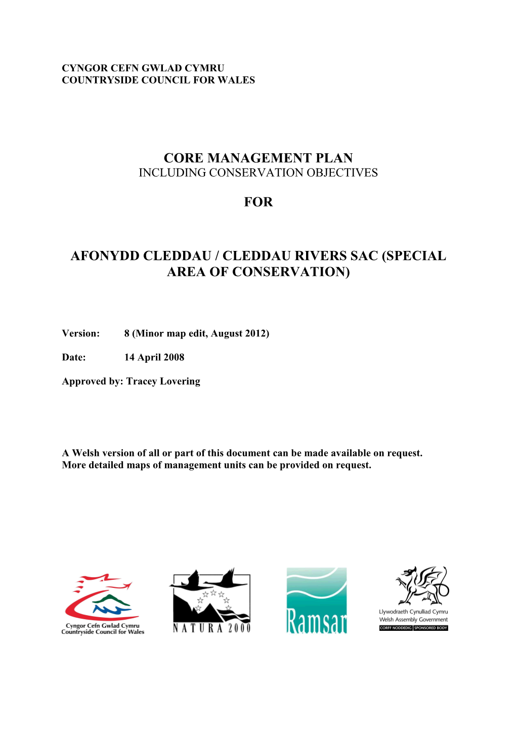 2012 08 07 Afonydd Cleddau Cleddau Rivers SAC Management