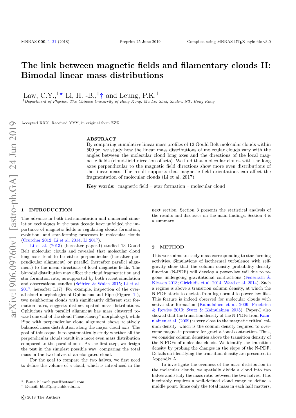 The Link Between Magnetic Fields and Filamentary Clouds II: Bimodal Linear Mass Distributions