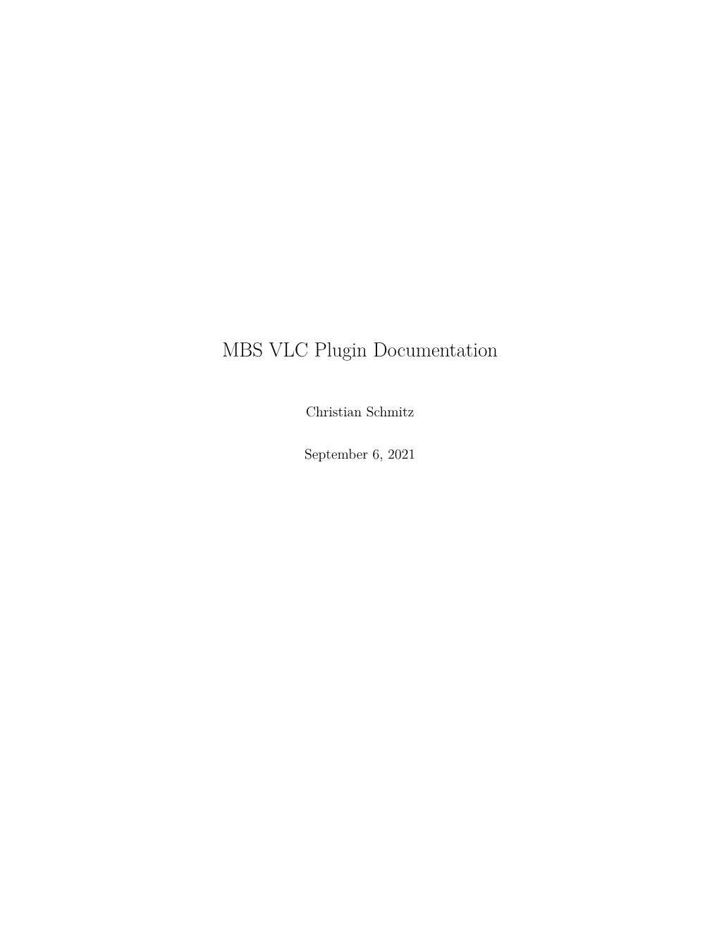 MBS VLC Plugin Documentation