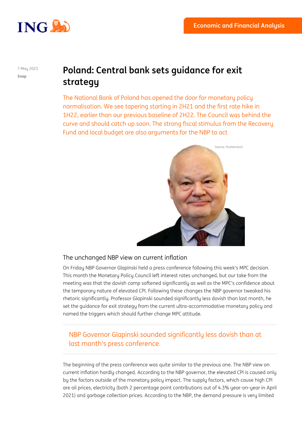 PDF | Poland: Central Bank Sets Guidance for Exit Strategy