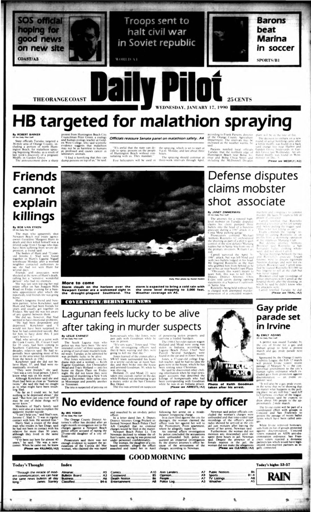 H·B Targeted for Malathion Spraying