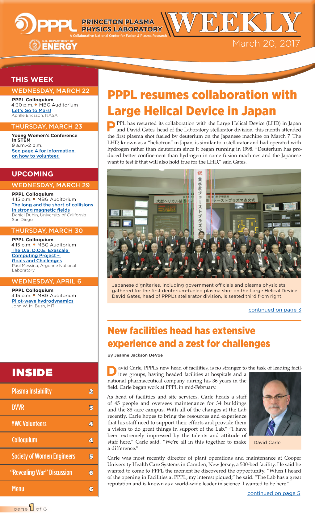 PPPL Resumes Collaboration with Large Helical Device in Japan