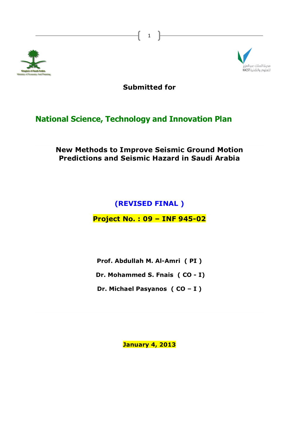 National Science, Technology and Innovation Plan